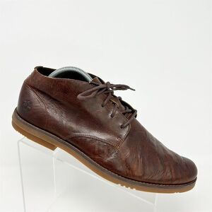 Timberland Men's Brown Leather Ortholite Chukka Boots Size 9.5 Lace Up Casual